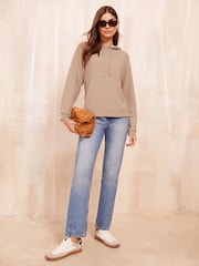 Friends Like These Mushroom Brown Long Sleeve Cosy Hoodie - Image 3 of 4