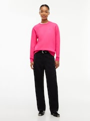 Tommy Hilfiger Light Pink Brushed Fleece Crew Neck Sweatshirt - Image 3 of 5