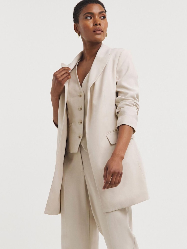 JD Williams Nude Relaxed Blazer - Image 1 of 5