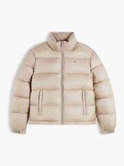 Tommy Jeans Brown Packable Hood Relaxed Puffer Jacket - Image 1 of 2