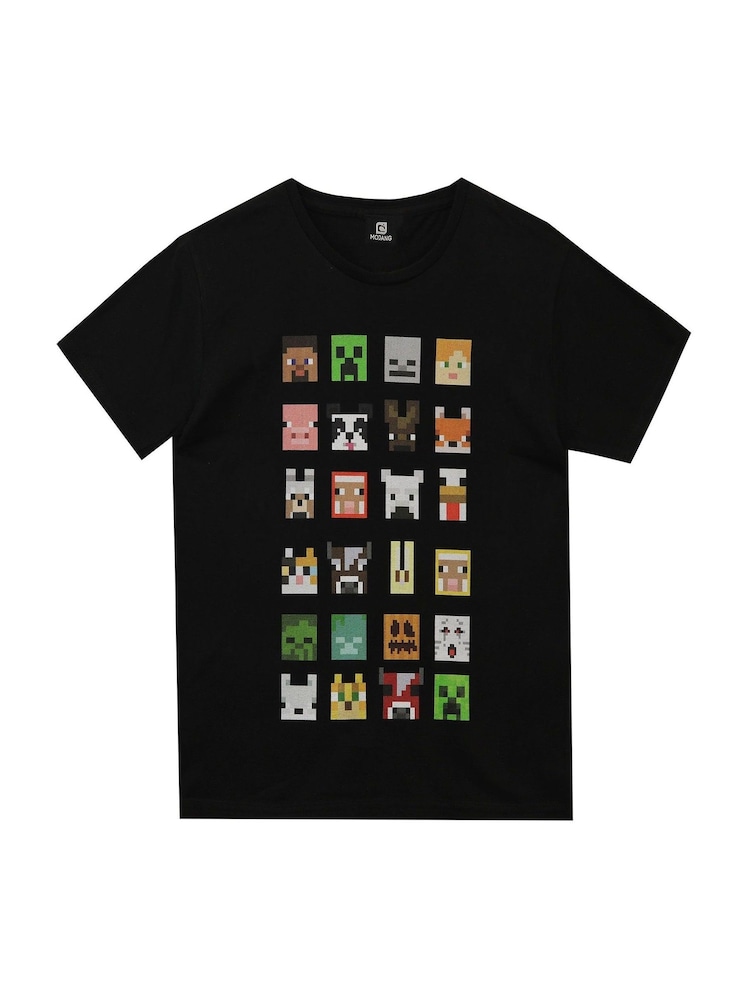 Character Black 100% Cotton Minecraft T-Shirt - Image 1 of 2