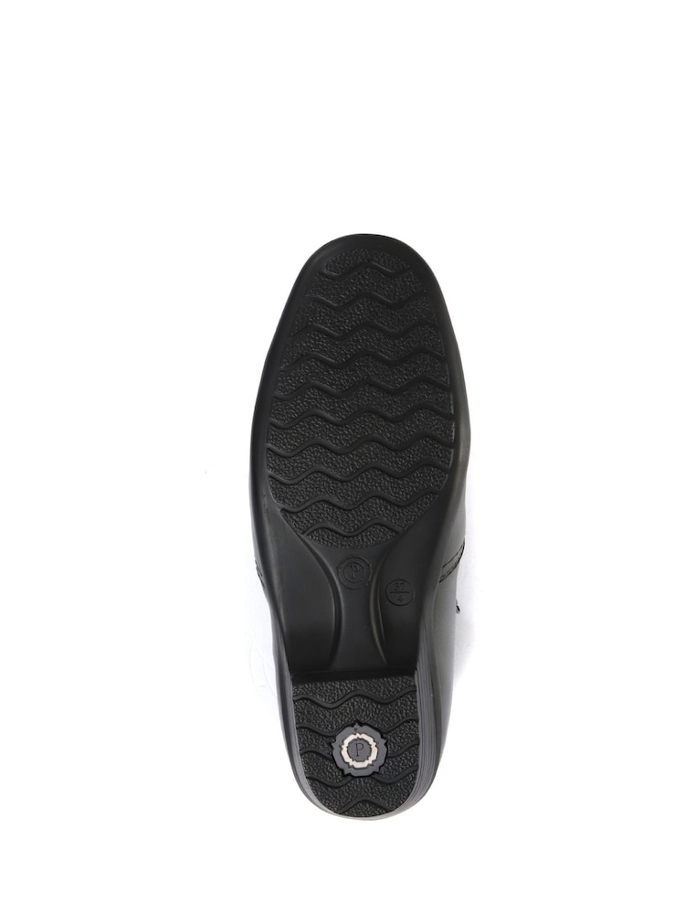 Pavers Grey Ladies Wide Fit Leather Ankle Boots - Image 5 of 5