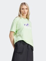 adidas Green Sportswear Flower Pack Badge Of Sport T-Shirt - Image 3 of 7