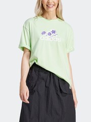 adidas Green Sportswear Flower Pack Badge Of Sport T-Shirt - Image 4 of 7