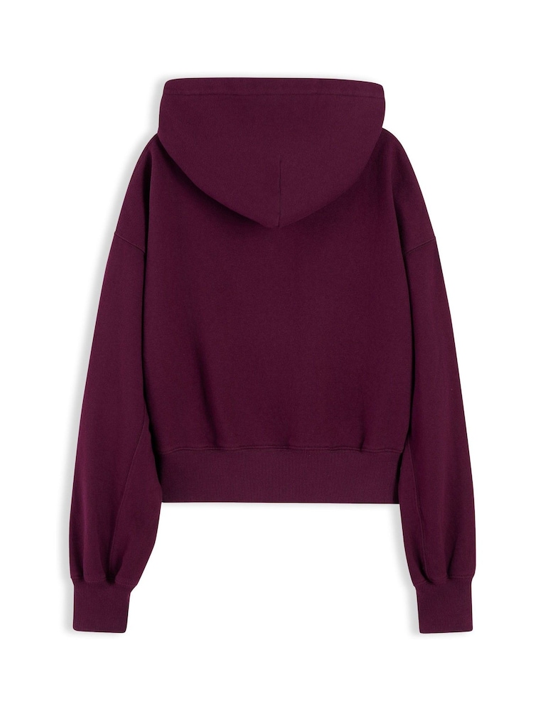 Tommy Jeans Pink Varsity Logo Oversized Fleece Hoodie - Image 2 of 4 Tommy Jeans Pink Varsity Logo Oversized Fleece Hoodie - Image 2 of 4
