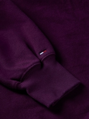 Tommy Jeans Pink Varsity Logo Oversized Fleece Hoodie - Image 4 of 4