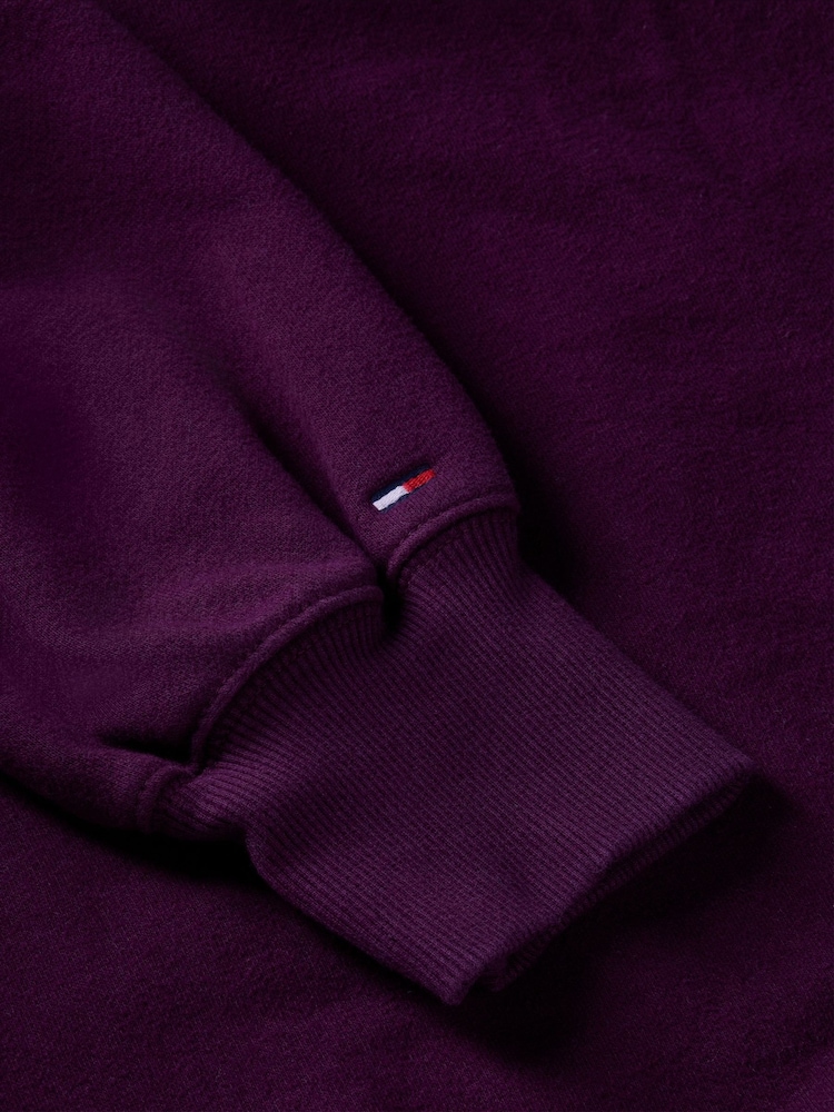 Tommy Jeans Pink Varsity Logo Oversized Fleece Hoodie - Image 4 of 4 Tommy Jeans Pink Varsity Logo Oversized Fleece Hoodie - Image 4 of 4