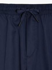 French Connection Blue Cotton Blend Elasticated Waist Tailored Trousers - Image 5 of 6