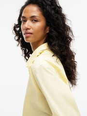 Tommy Jeans Yellow Relaxed Fit Ruffle Poplin Shirt - Image 4 of 5