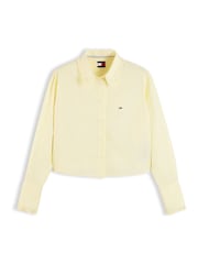Tommy Jeans Yellow Relaxed Fit Ruffle Poplin Shirt - Image 5 of 5