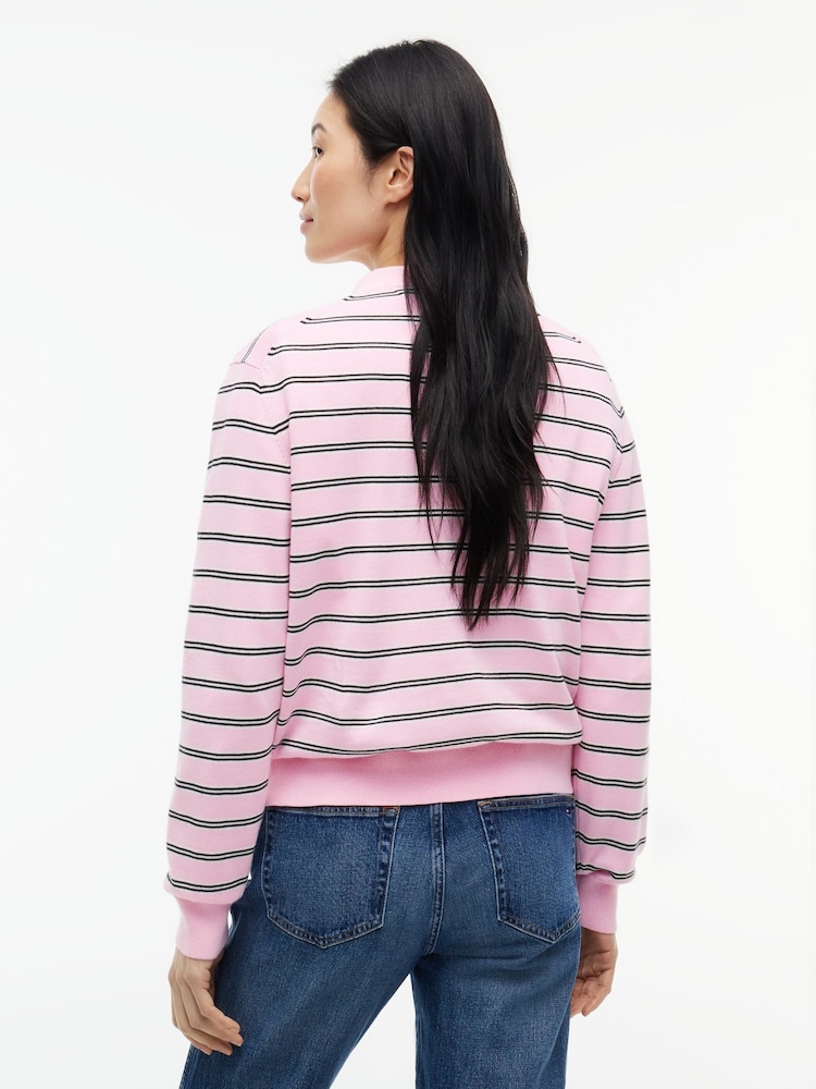 Tommy Jeans Light Pink Boxy Crew Neck Jumper - Image 2 of 5