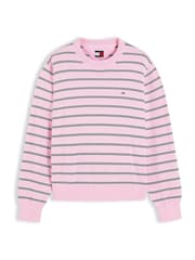 Tommy Jeans Light Pink Boxy Crew Neck Jumper - Image 5 of 5