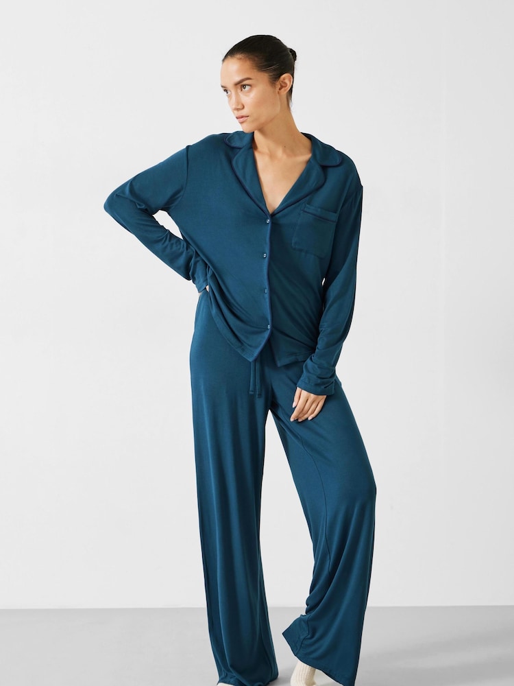Hush Blue Arion Jersey Pyjamas - Image 1 of 5