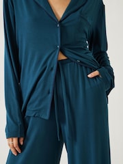 Hush Blue Arion Jersey Pyjamas - Image 4 of 5