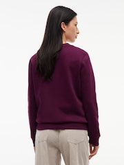 Tommy Hilfiger Purple Brushed Fleece Crew Neck Sweatshirt - Image 2 of 5