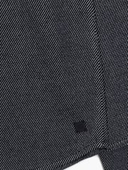 French Connection Grey Cotton Blend Textured Chest Pocket Button Long Sleeve Shirt - Image 6 of 6