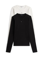 Zestaw 2 dopasowanych koszulek Tommy Hilfiger z długim rękawem - Obraz 1 z 6