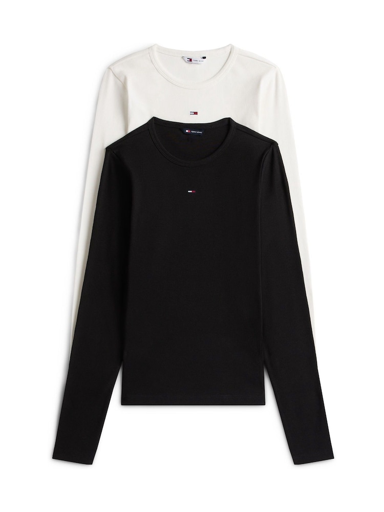 Zestaw 2 dopasowanych koszulek Tommy Hilfiger z długim rękawem - Obraz 1 z 6 Zestaw 2 dopasowanych koszulek Tommy Hilfiger z długim rękawem - Obraz 1 z 6