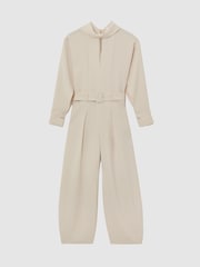 Reiss June Jumpsuit med høy hals, belte og baggy bukseben - Bilde 2 av 10