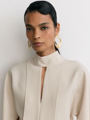 Reiss June Jumpsuit med høy hals, belte og baggy bukseben - Bilde 7 av 10