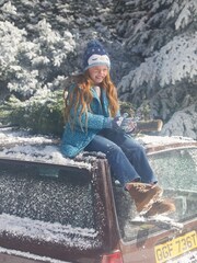 FatFace Blue Pippa Penguin Beanie Hat - Image 1 of 1