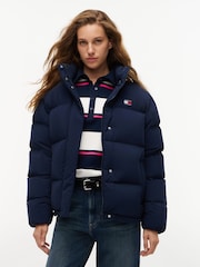 Tommy Jeans Blue Relaxed Down Alaska Puffer Jacket - Image 1 of 6