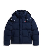 Tommy Jeans Blue Relaxed Down Alaska Puffer Jacket - Image 6 of 6