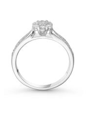Beaverbrooks Platinum Diamond Cluster Ring - Image 3 of 5