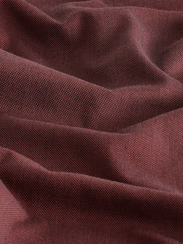 Brick Red Easy Care Long Sleeve Royal Oxford Single Cuff Shirt With Button Down Collar - Image 8 of 8