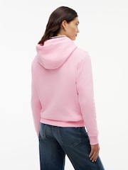 Tommy Jeans Pink Brushed Fleece Drawstring Hoodie - Image 4 of 5