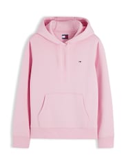 Tommy Jeans Pink Brushed Fleece Drawstring Hoodie - Image 5 of 5