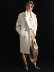 Atelier – zweireihiger Mantel aus Wollmischung in Relaxed Fit - Bild 1 von 8