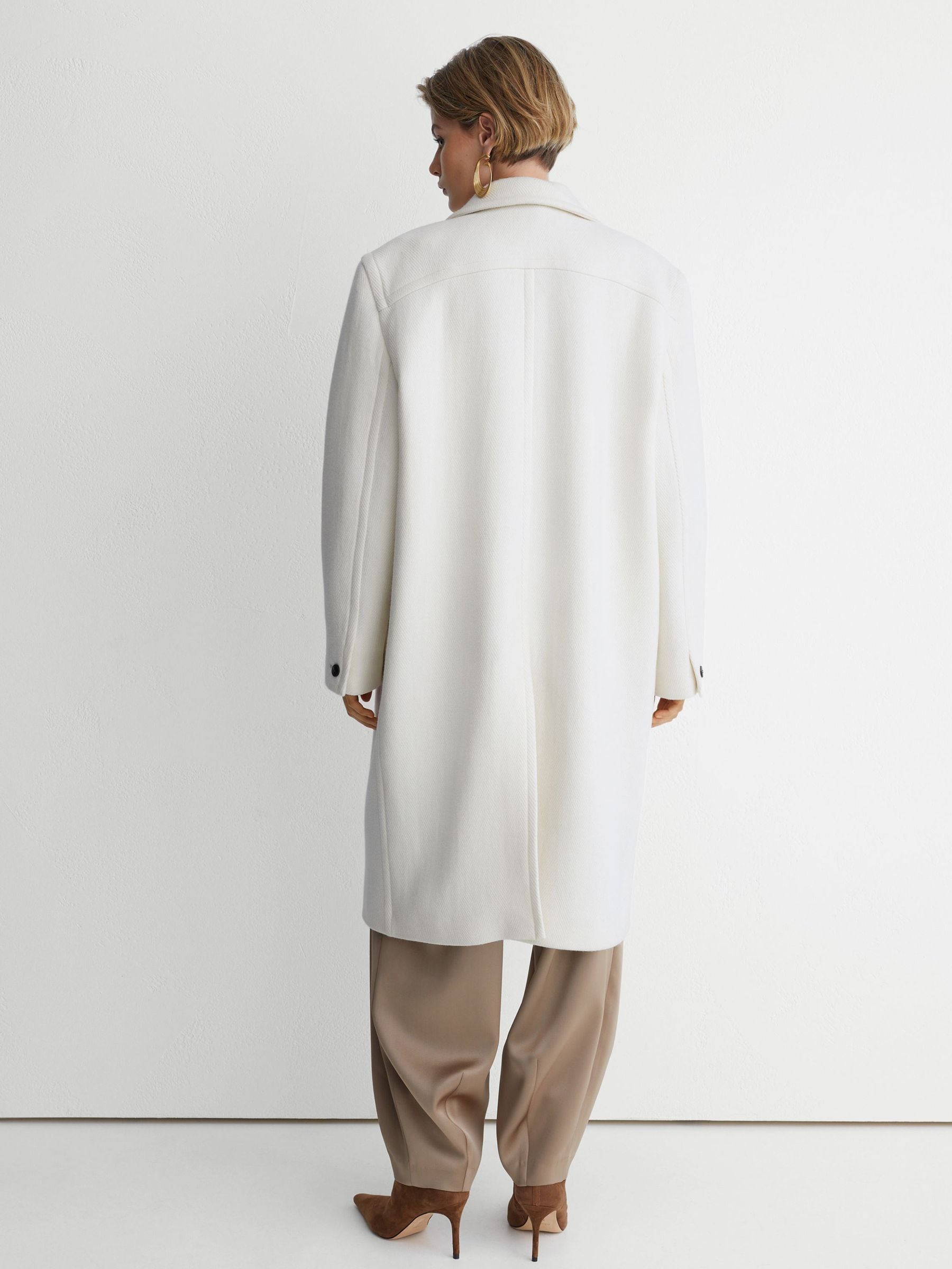 Buy Atelier Wool-Blend Double-Breasted Relaxed Coat from Next USA