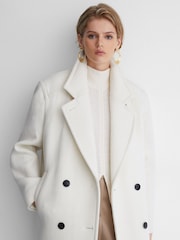 Atelier – zweireihiger Mantel aus Wollmischung in Relaxed Fit - Bild 7 von 8