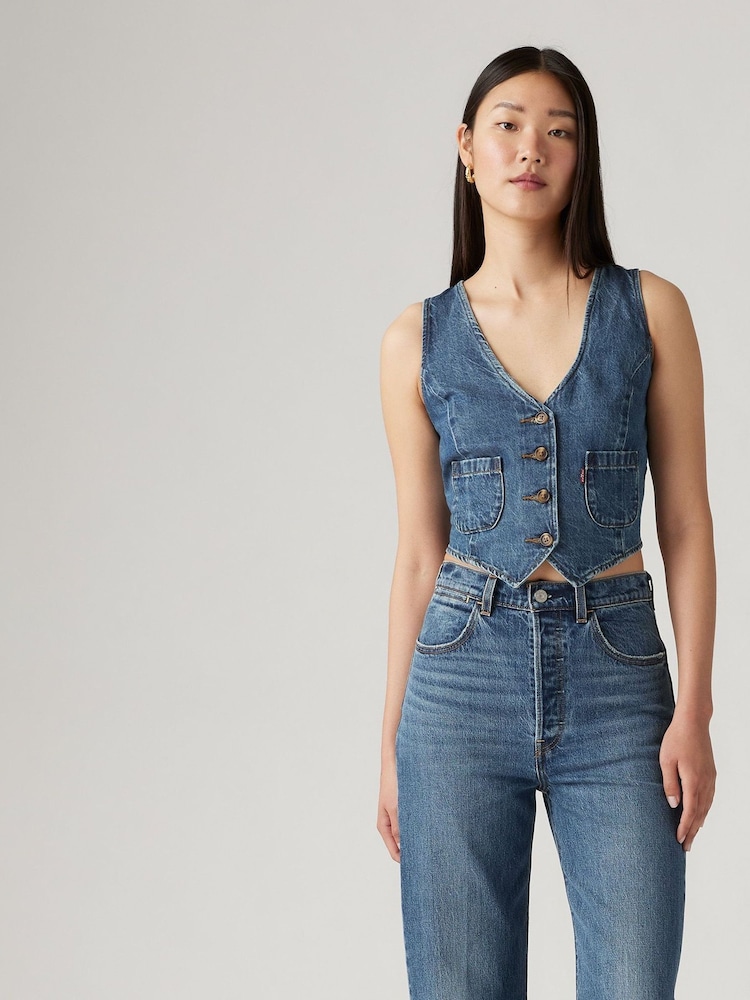 Levi's® Big Yikes Tailored 100% Cotton Vest - Image 1 of 7 Levi's® Big Yikes Tailored 100% Cotton Vest - Image 1 of 7