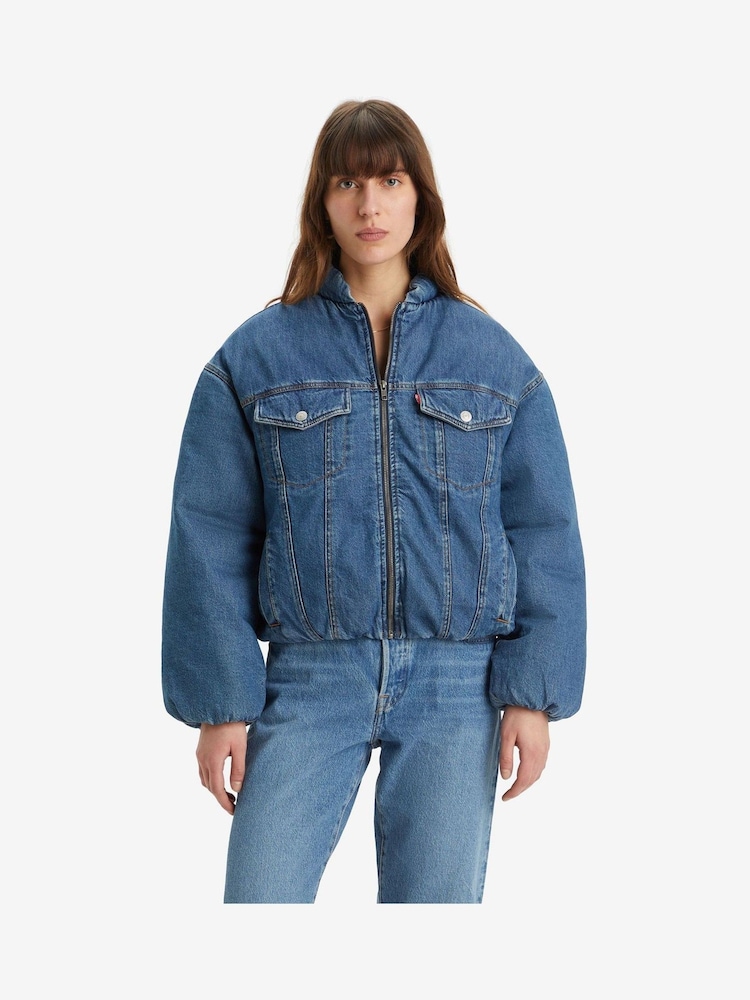 Levi's® Plushy Padded Trucker 100% Cotton Jacket - Image 1 of 4