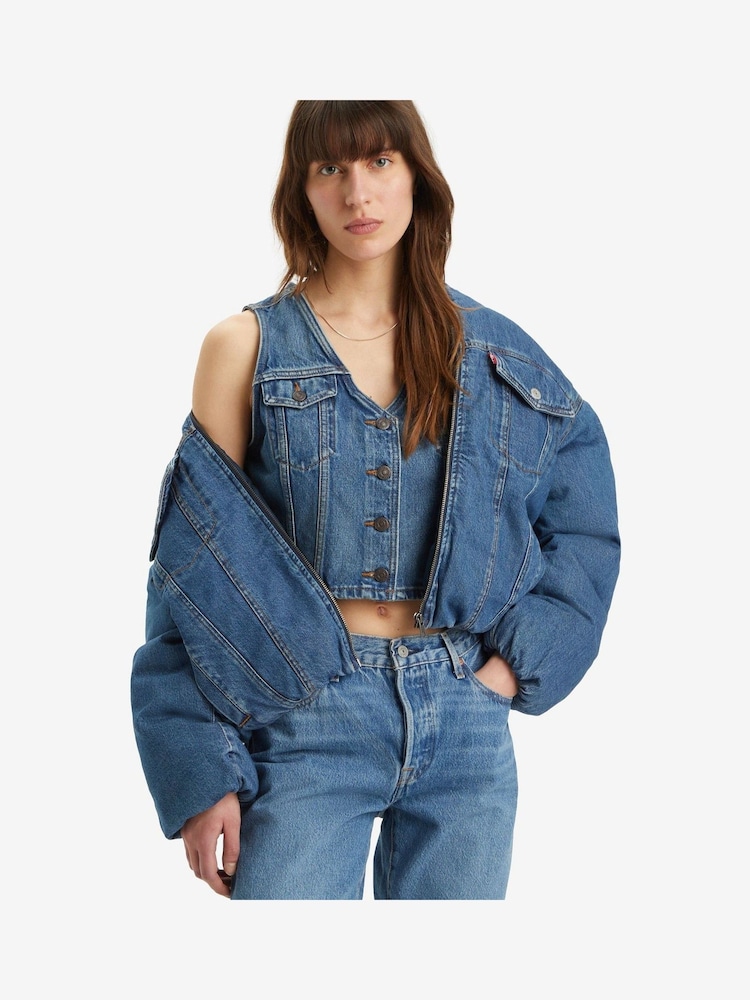Levi's® Plushy Padded Trucker 100% Cotton Jacket - Image 4 of 4