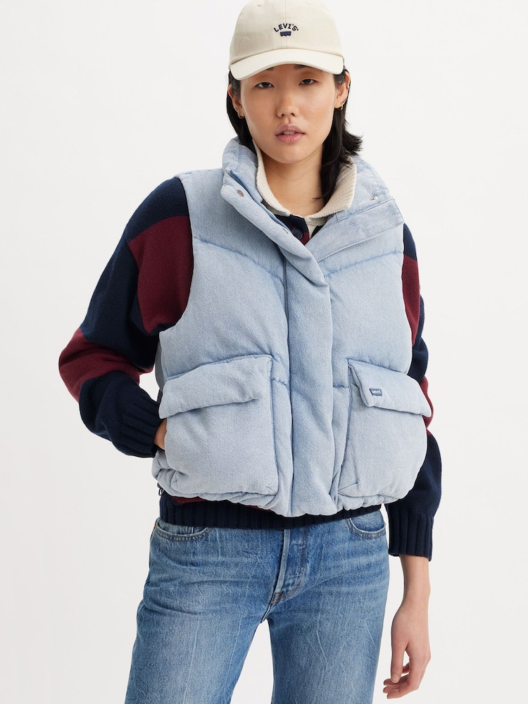 Levi's® Western 100% Cotton Bubble Gilet - Image 1 of 7