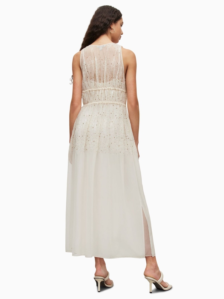 AllSaints White Embroidered Robyn Dress - Image 2 of 7