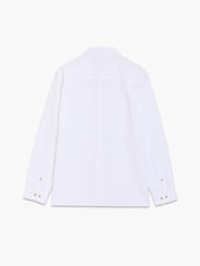 French Connection White Cotton Linen Blend Button Long Sleeve Shirt - Image 4 of 6