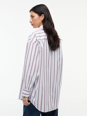 Tommy Jeans Blue Oversized Fit Yarn Dyed Poplin Shirt - Image 2 of 5