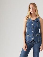 Levi's® Longline Denim-Weste aus 100 % Baumwolle - Bild 5 von 9