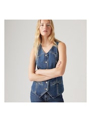 Levi's® Longline Denim-Weste aus 100 % Baumwolle - Bild 8 von 9