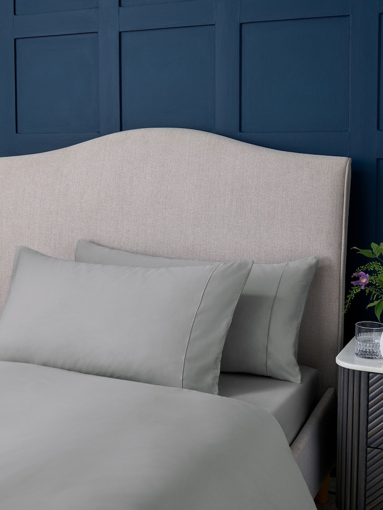 Set of 2 Silver 300 Thread Count Collection King Size Luxe 100% Cotton Pillowcases - Image 1 of 4