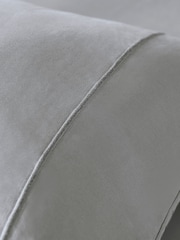 Set of 2 Silver 300 Thread Count Collection King Size Luxe 100% Cotton Pillowcases - Image 3 of 4