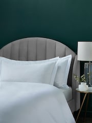 Set of 2 White 300 Thread Count Collection King Size Luxe 100% Cotton Pillowcases - Image 1 of 4