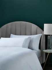 Set of 2 White 300 Thread Count Collection King Size Luxe 100% Cotton Pillowcases - Image 2 of 4