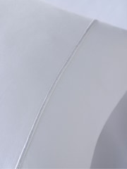 Set of 2 White 300 Thread Count Collection King Size Luxe 100% Cotton Pillowcases - Image 4 of 4
