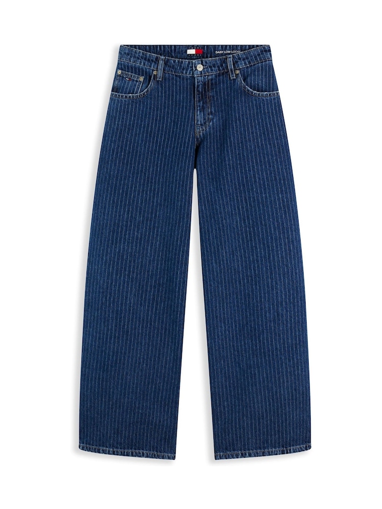 Tommy Jeans Blue Daisy Low Rise Loose Pinstripe Jeans - Image 6 of 6 Tommy Jeans Blue Daisy Low Rise Loose Pinstripe Jeans - Image 6 of 6