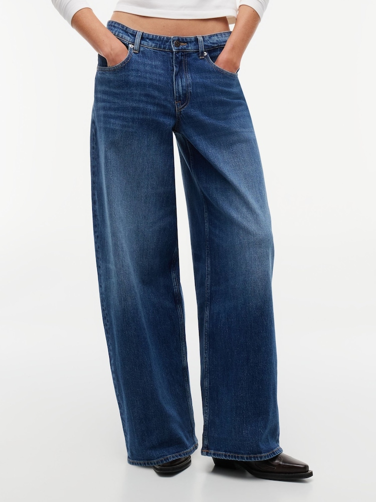 Tommy Jeans Blue Daisy Low Rise Loose Jeans - Image 1 of 6 Tommy Jeans Blue Daisy Low Rise Loose Jeans - Image 1 of 6